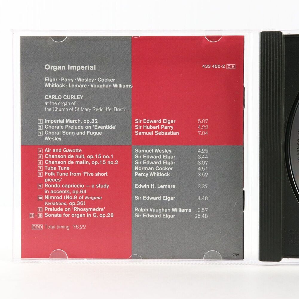 Carlo Curley: Organ Imperial, Elgar Imperial March (CD, 1991, Argo) 433 450-2 - Picture 4 of 6